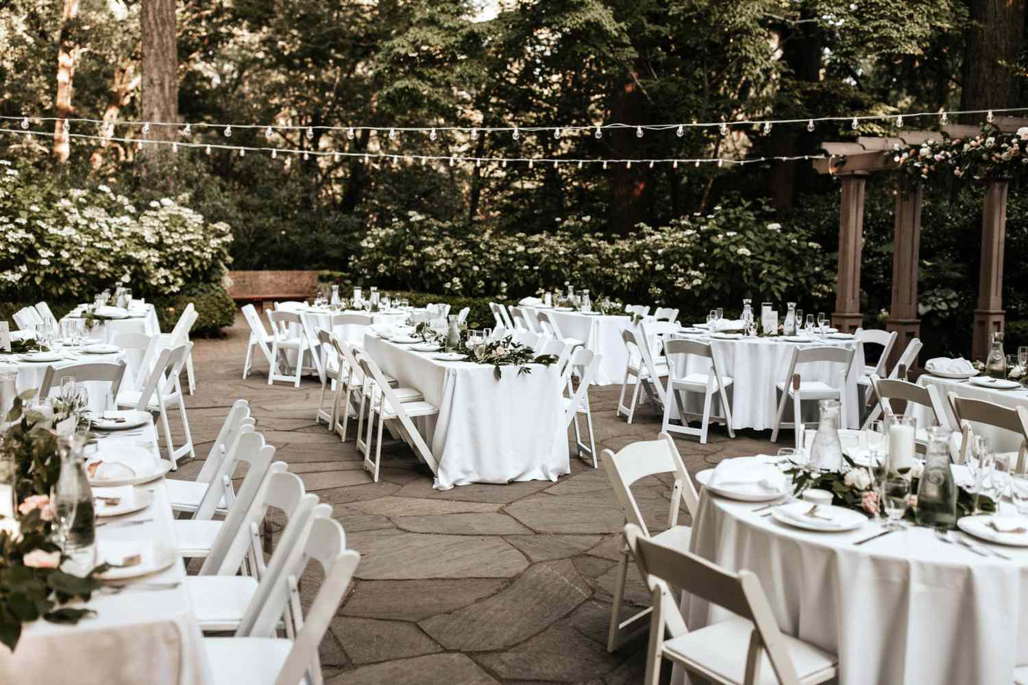 table chairs outdoor reception