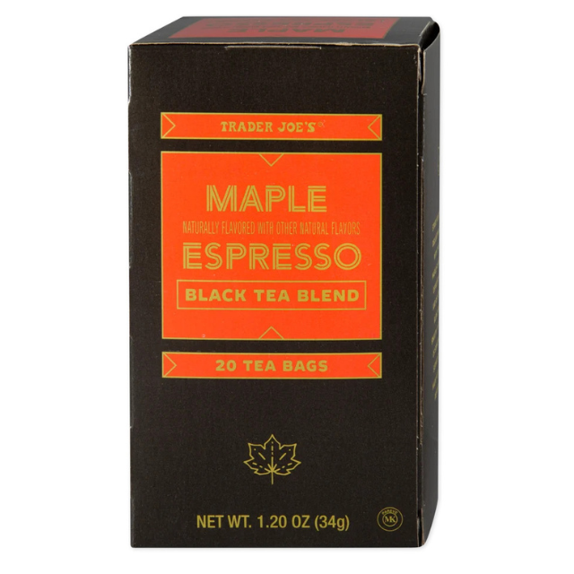 Trader Joes Maple Espresso Black Tea Blend box 20 tea bags