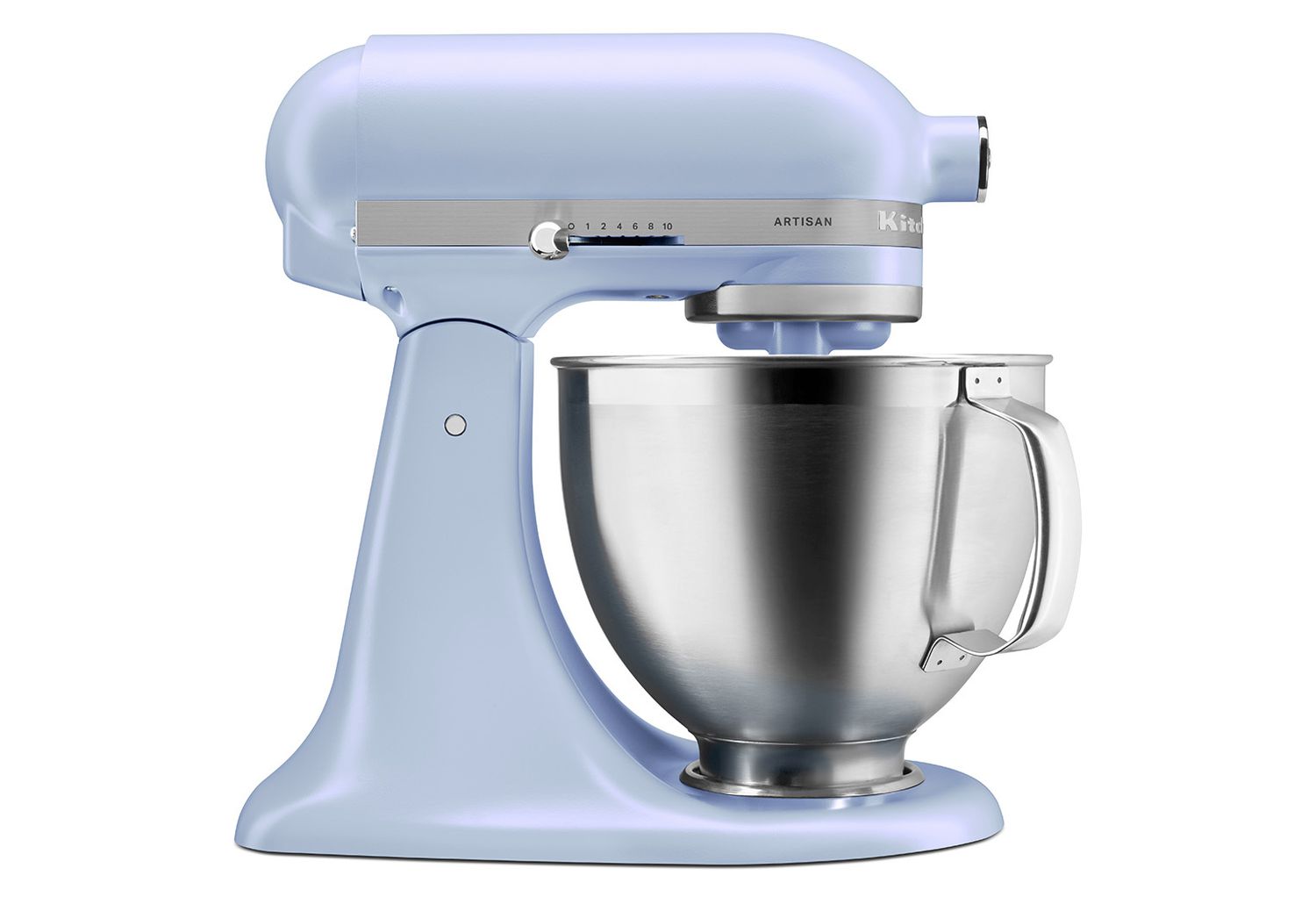 KitchenAid stand mixer in blue salt