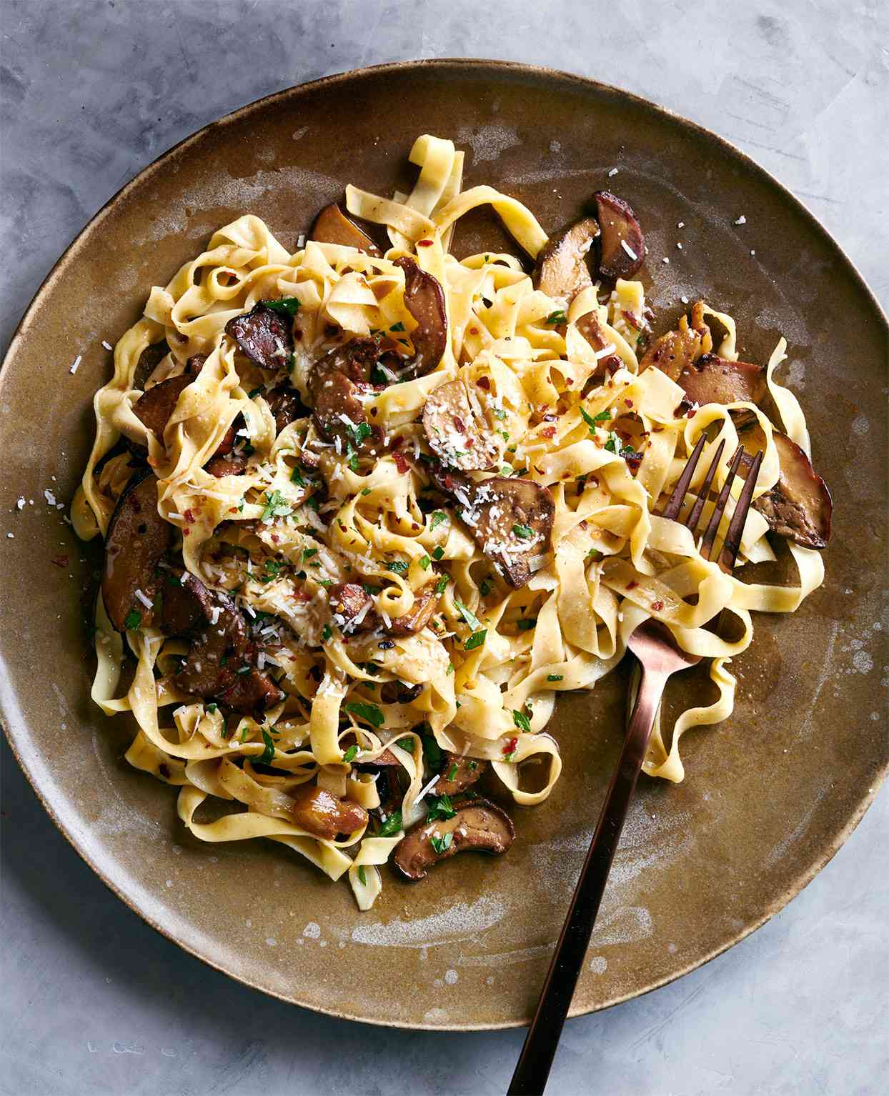 tagliatelle with porcini butter sauce