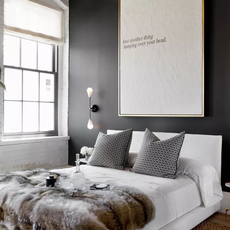 bright light in black bedroom