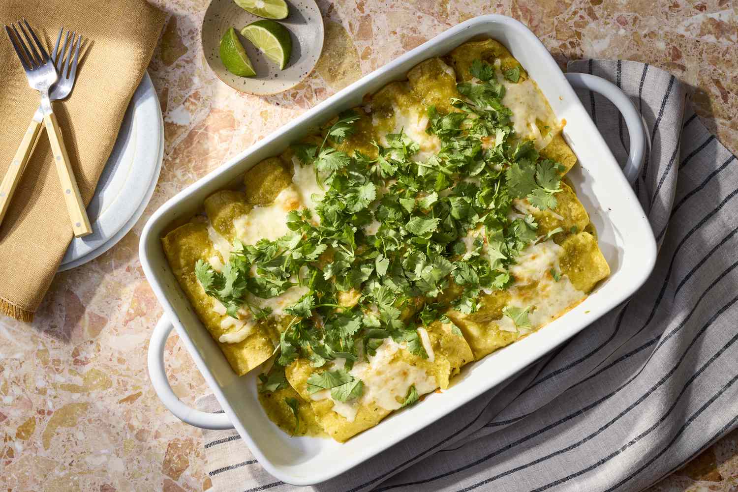 Chicken Enchilada with Creamy Green Sauce