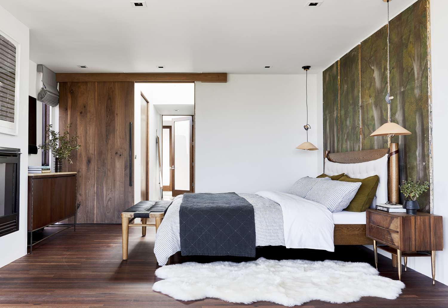 Modern minimal interior bedroom