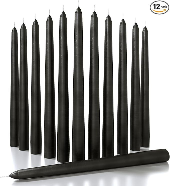 black taper candlesticks