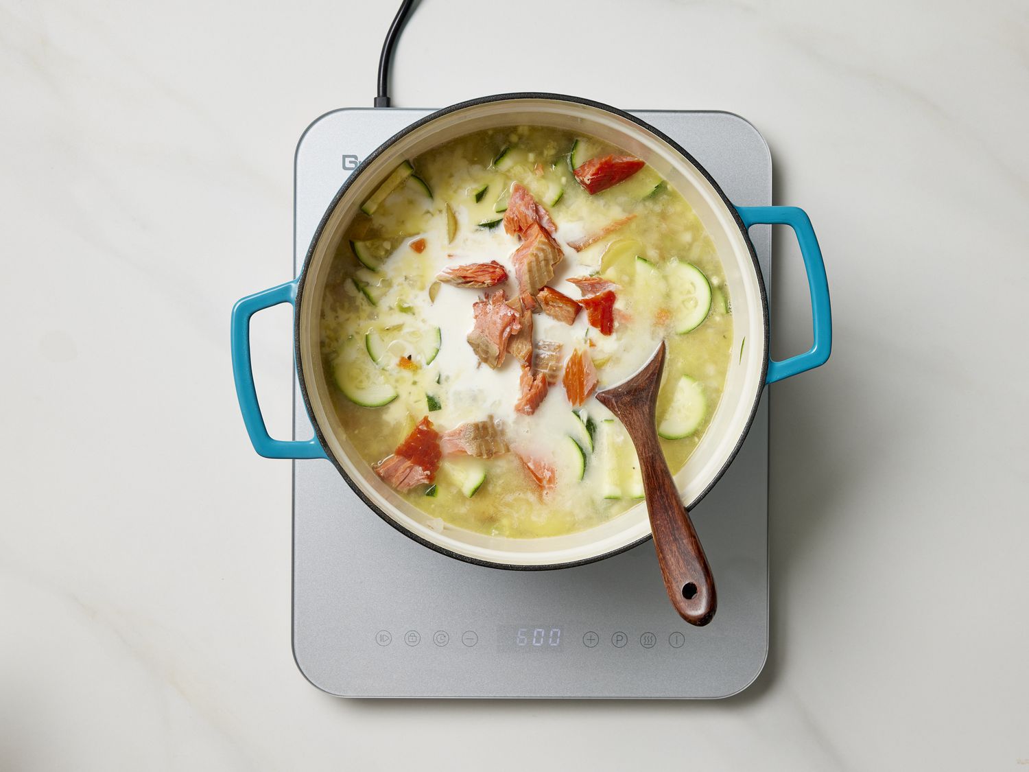 Summer Smoked Salmon Chowder