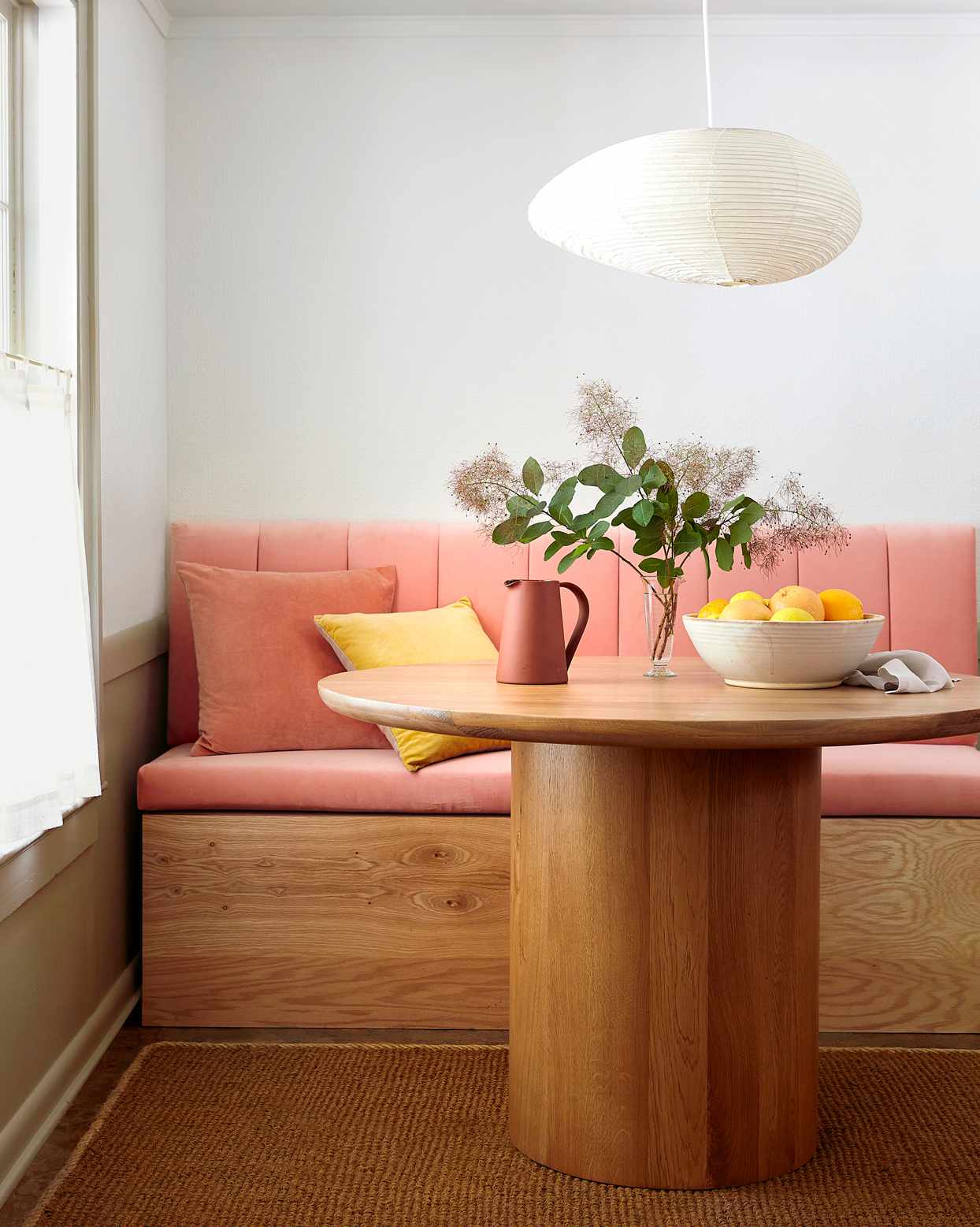 breakfast nook with built-in bench