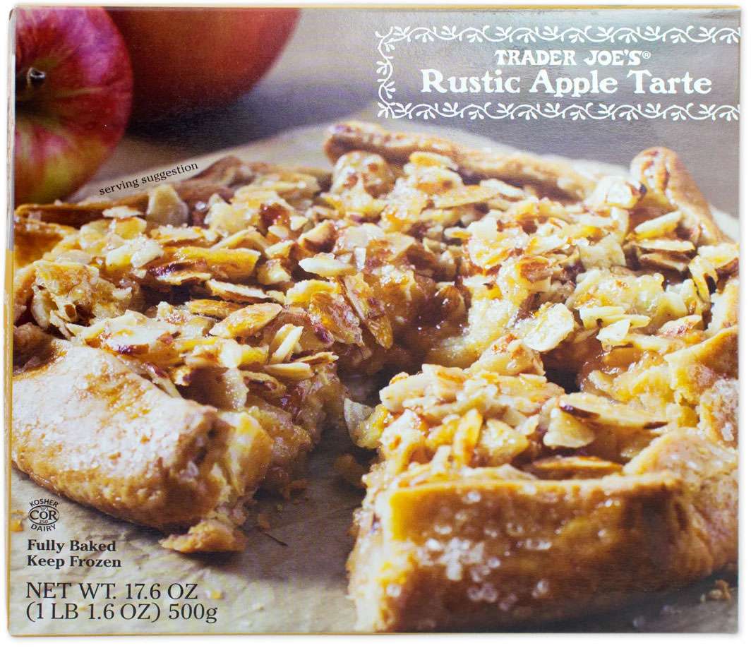 A package of Trader Joes Rustic Apple Tarte