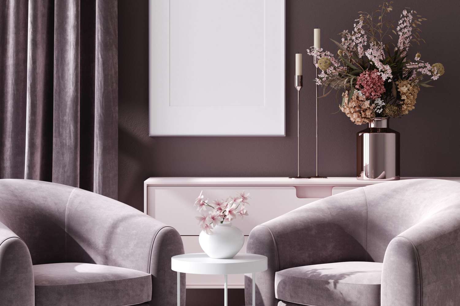 Berry purple living space