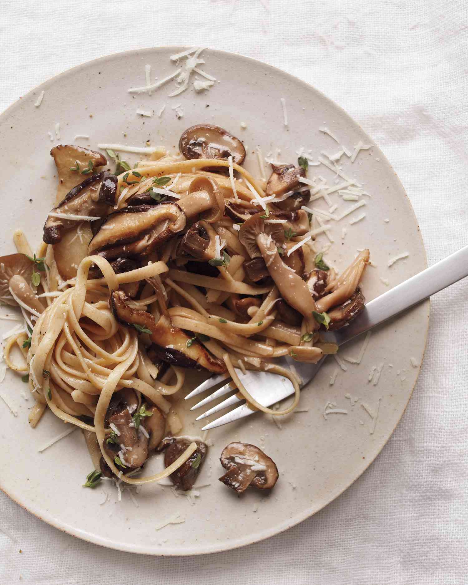 whole wheat pasta with mushrooms