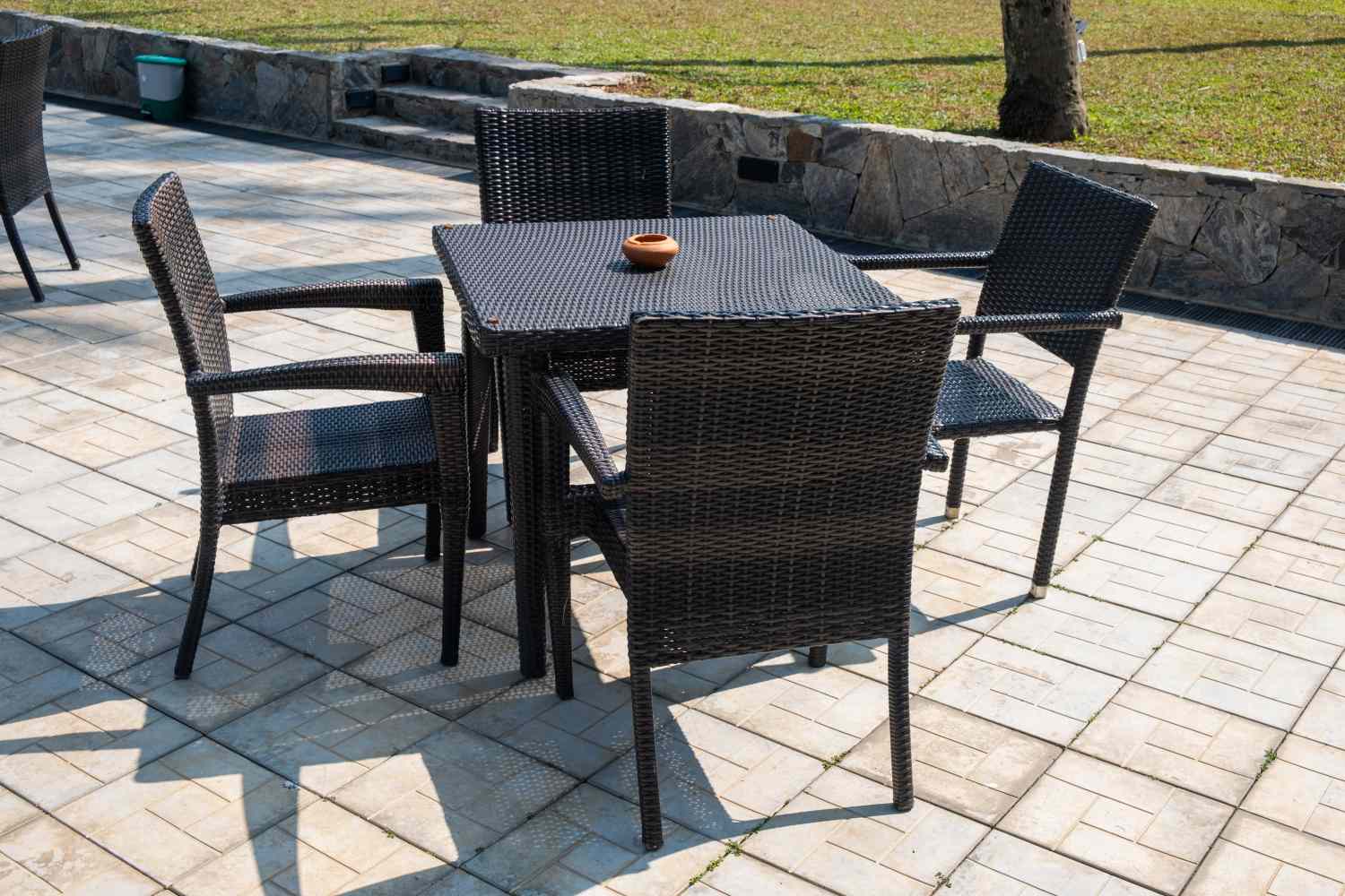 faux rattan outdoor furniture set 