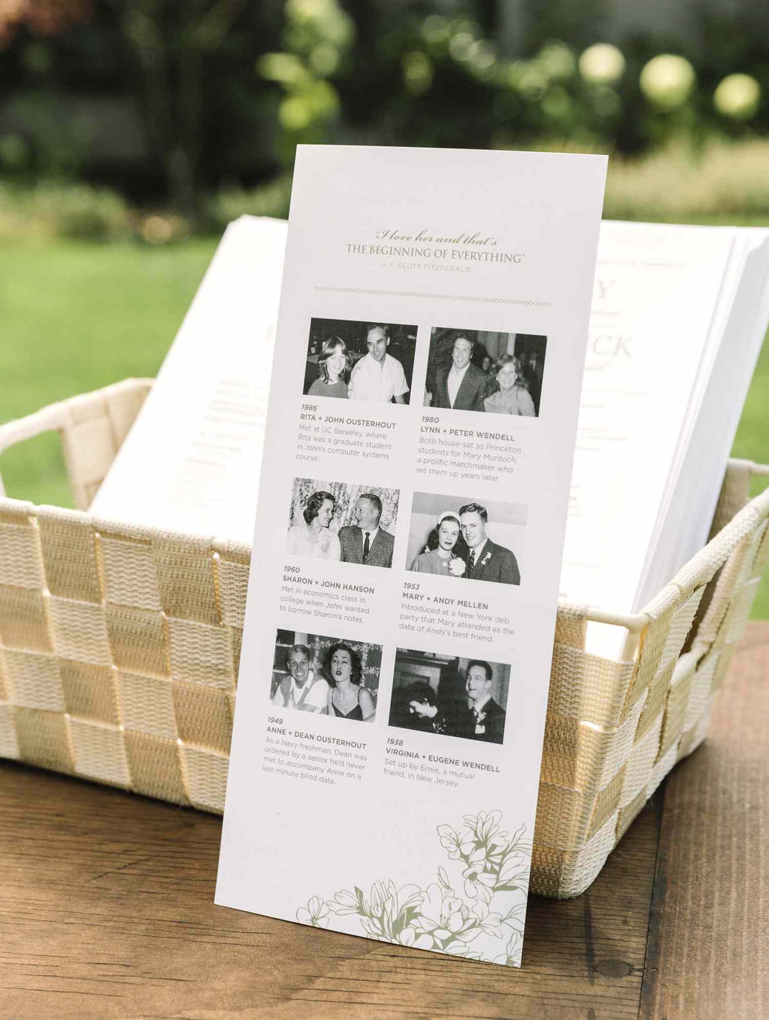 family photo ceremony program