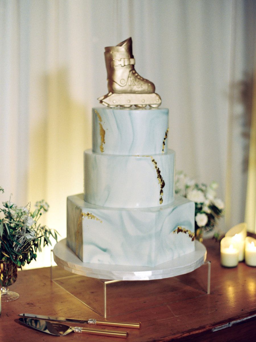skate wedding cake topper