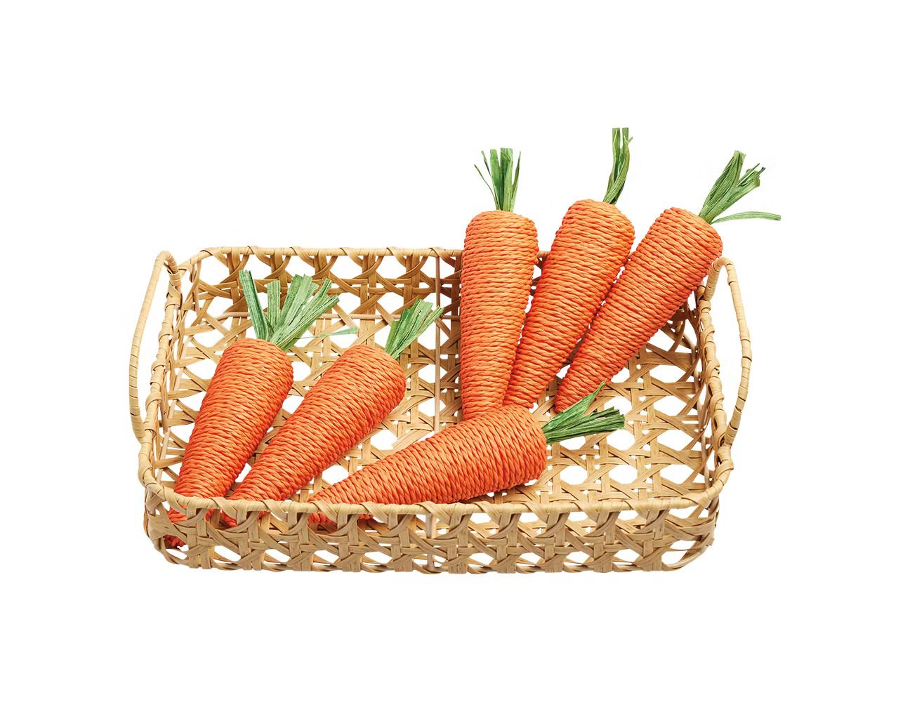 Fabric carrot Easter bowl fillers. 