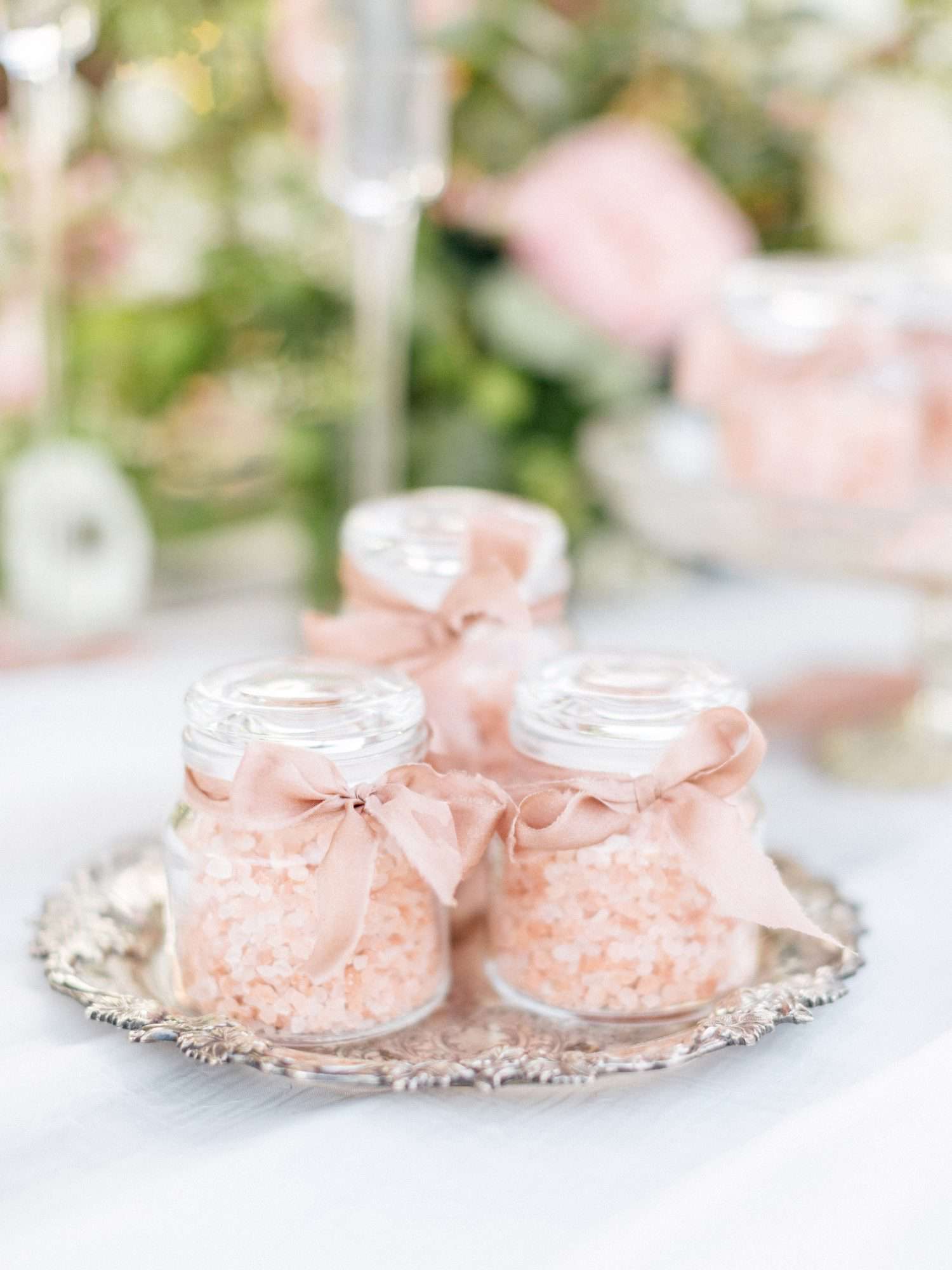 pink salt jars