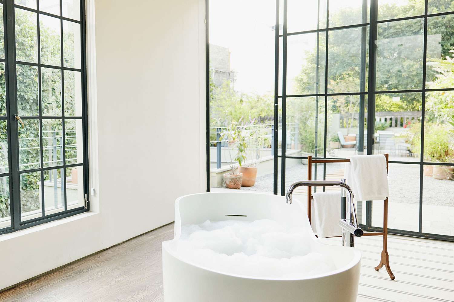 Indoor outdoor bathroom