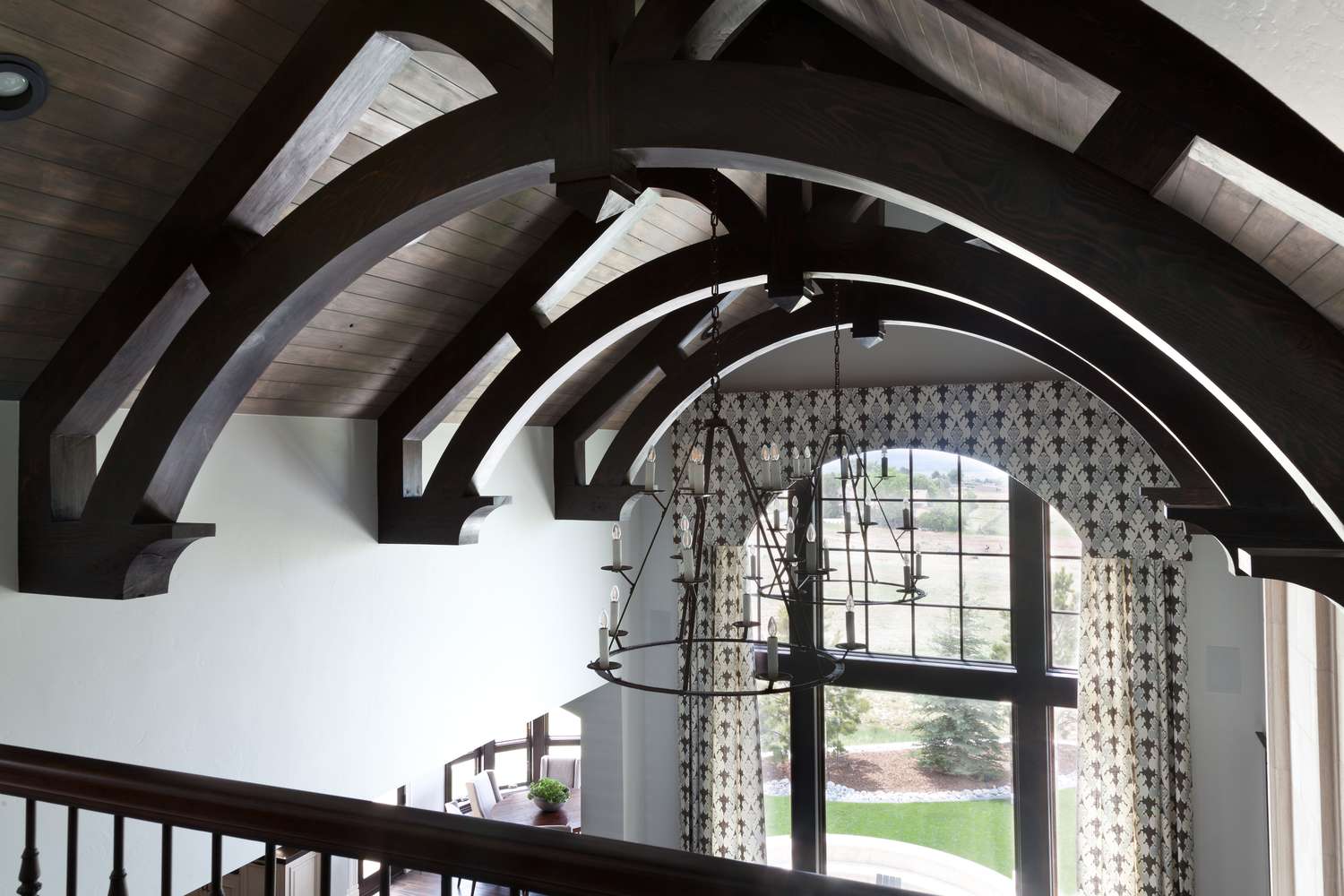 arched hallway beams
