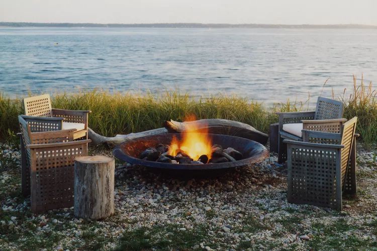 Beachy fire pit
