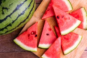slices of watermelon on chopping board