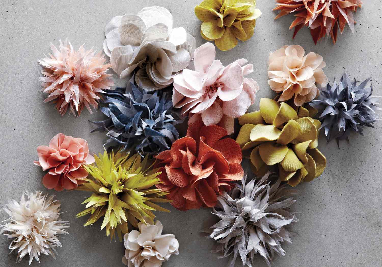 Flowers made from fabric