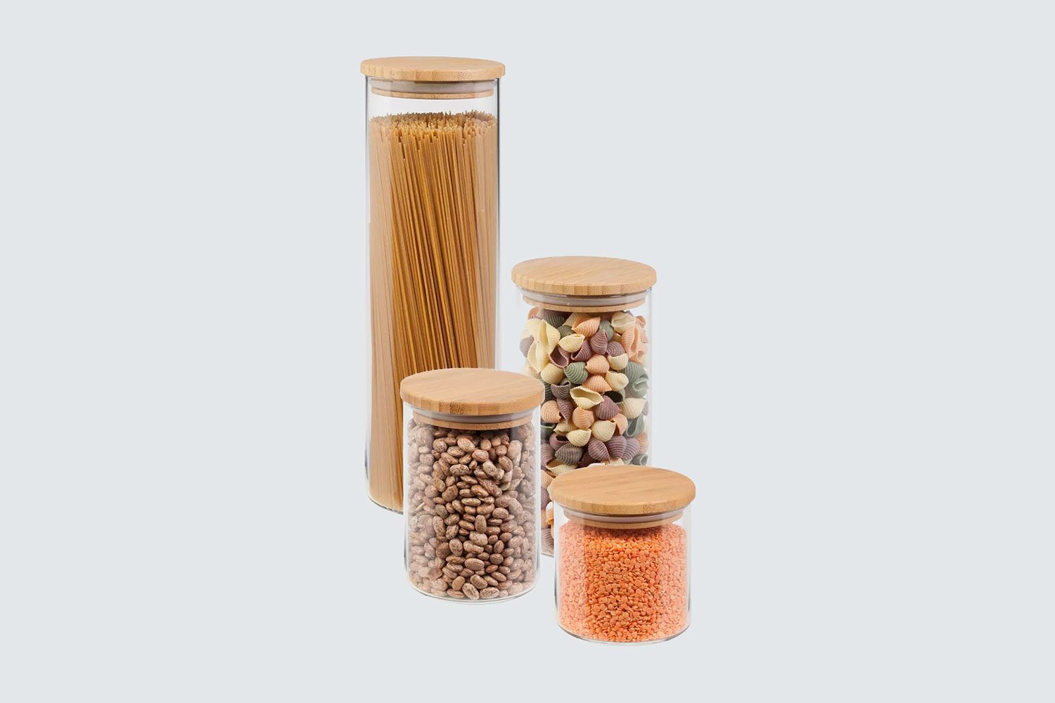 Bamboo food jars
