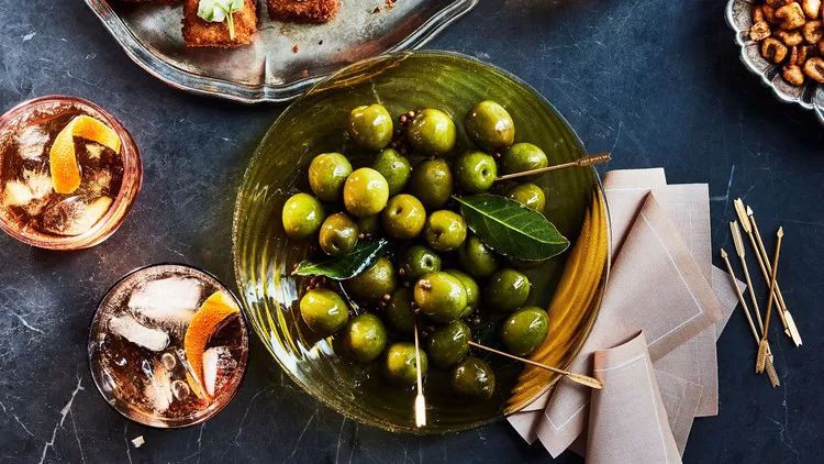 warm olives appetizer 