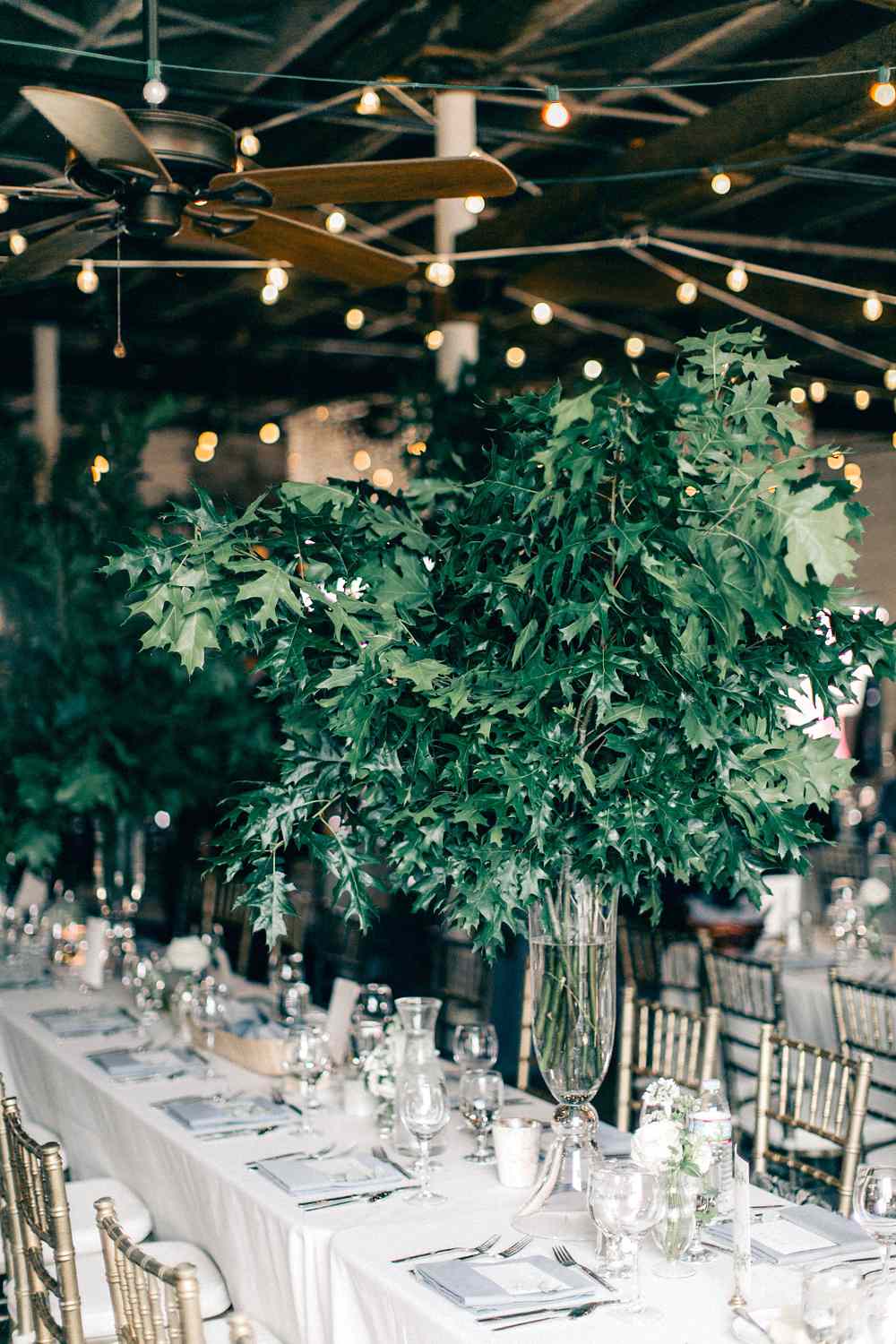 maggie zach wedding table tall centerpiece