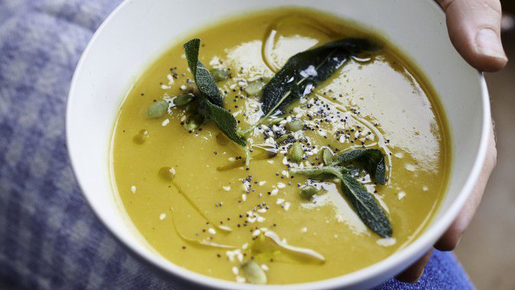 roasted squash and parsnip soup