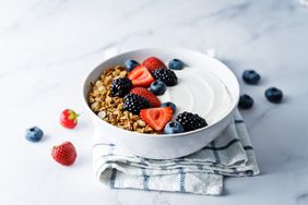 bowl of yogurt with fresh fruit