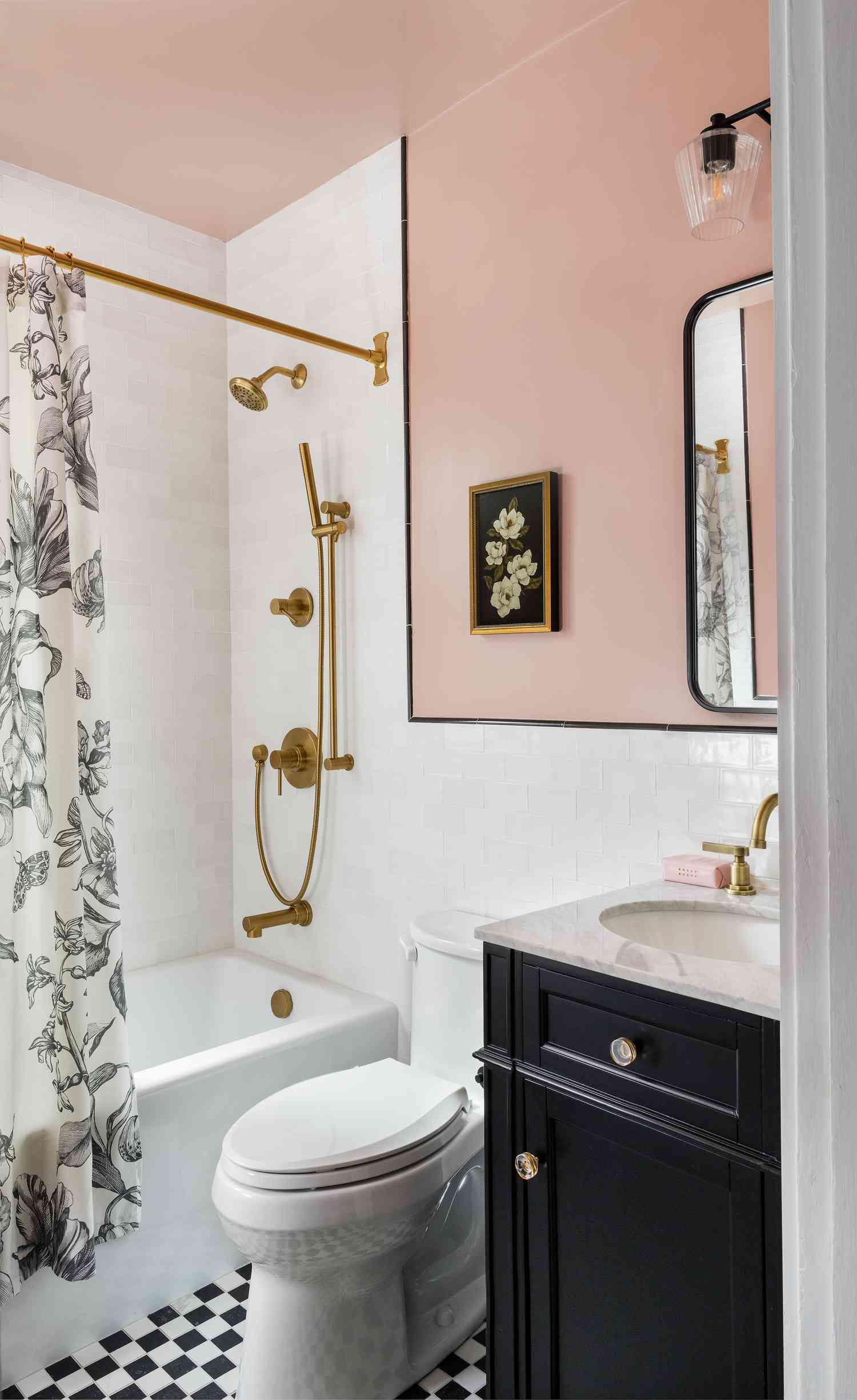 a light pink bathroom