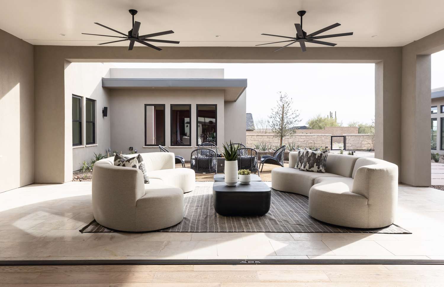 ultra modern back porch 