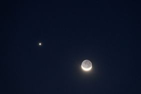 crescent moon and venus