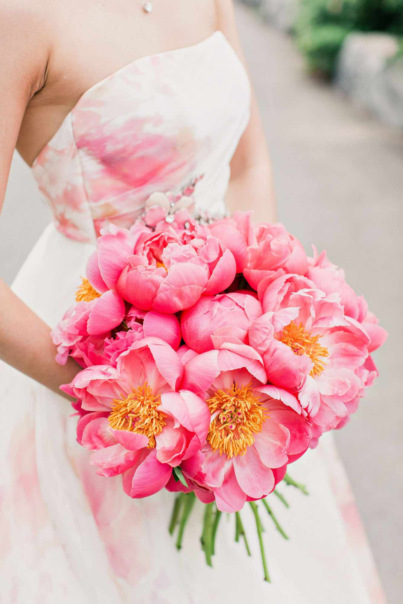 risa ross wedding brooklyn new york pink peonies