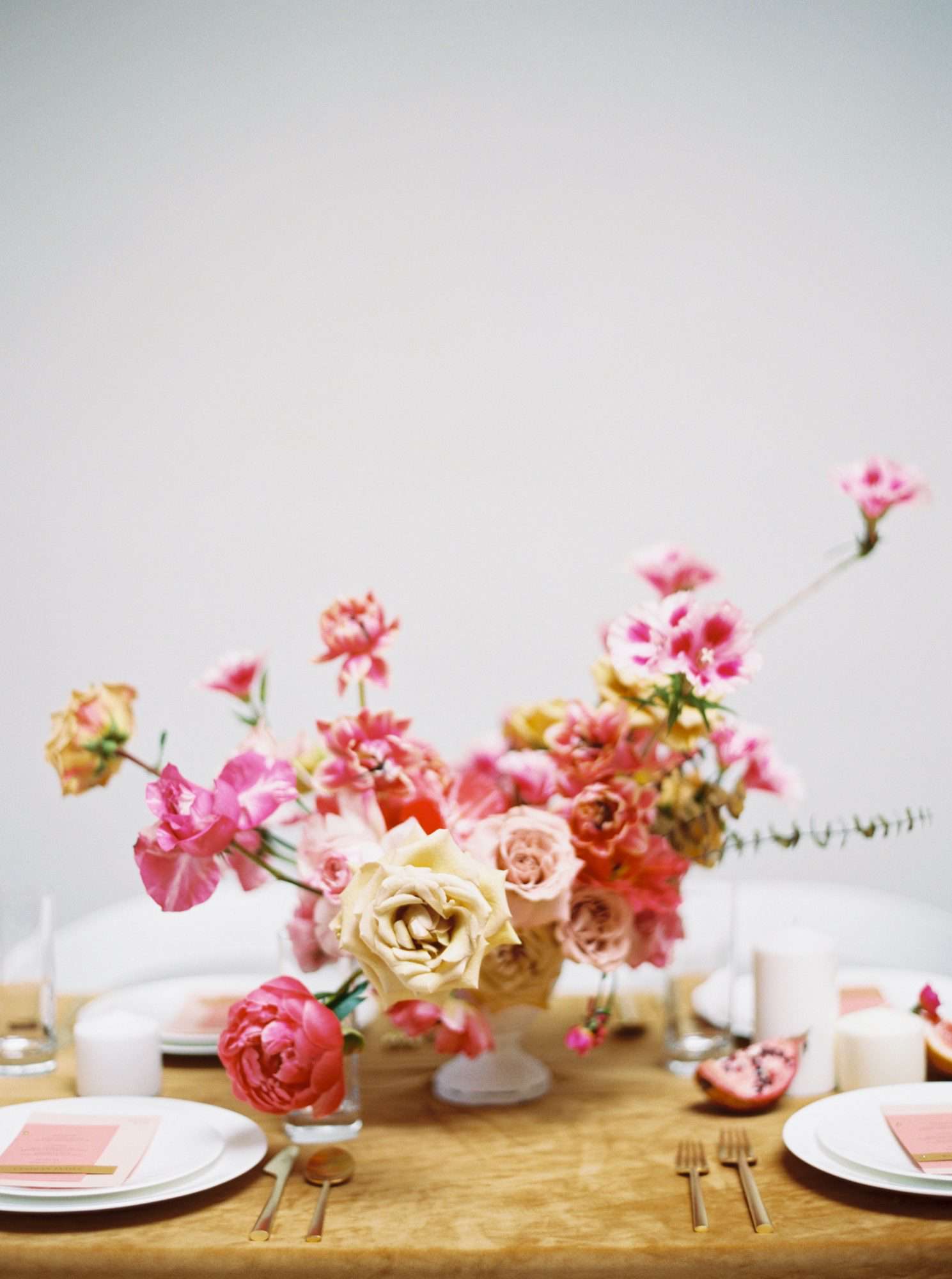 summer wedding centerpieces flora Fuchsia Explosion