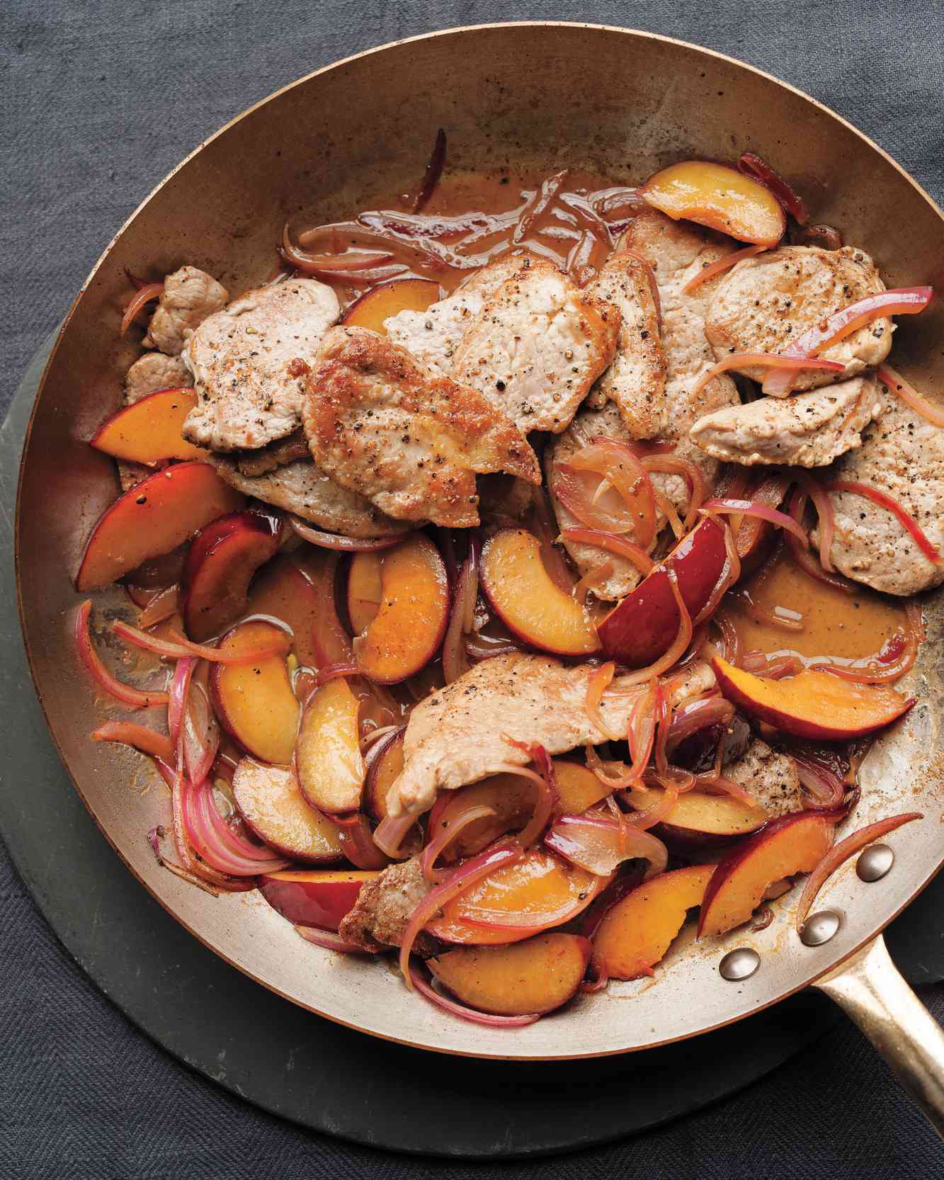 pork medallion in skillet