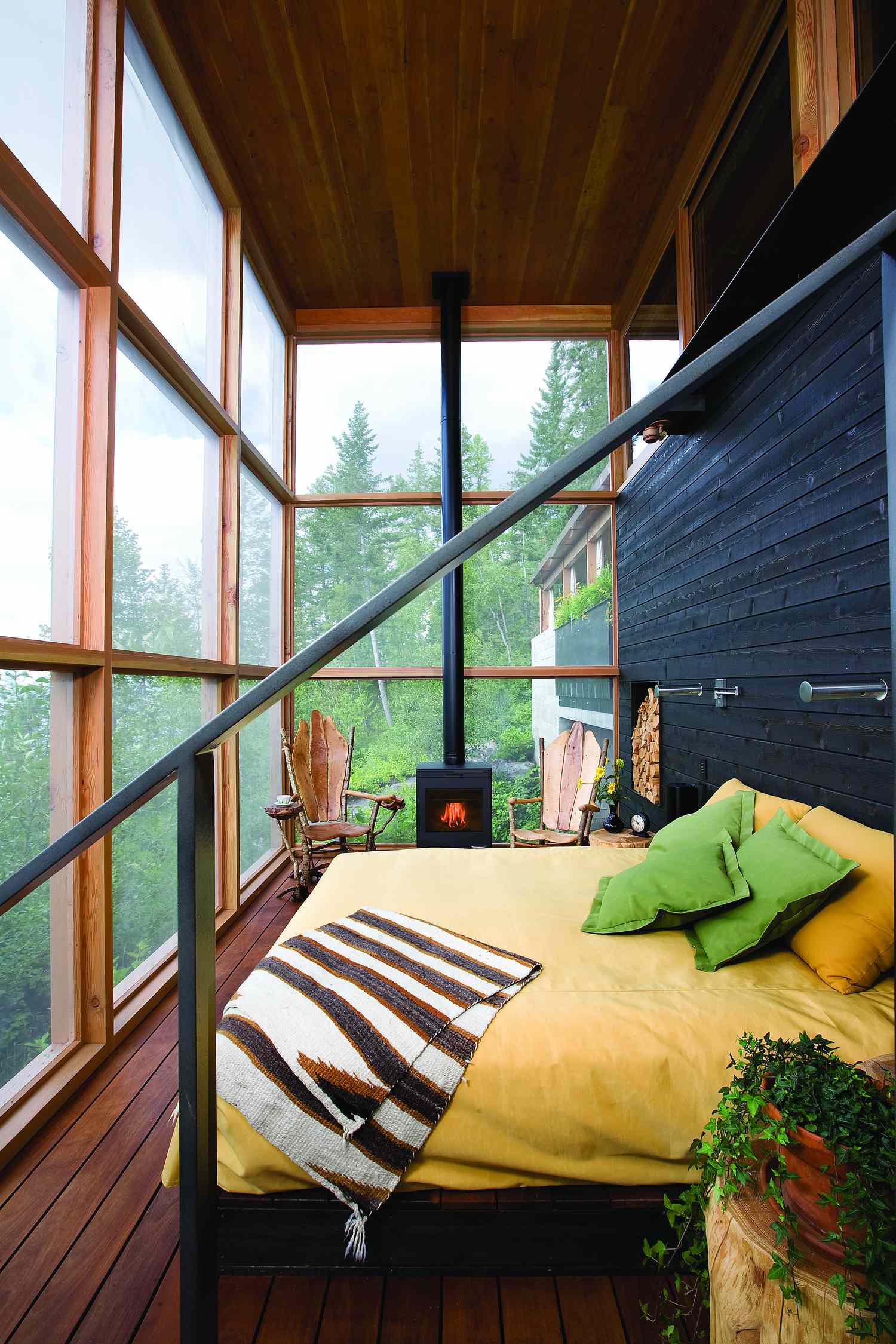 Sleeping porch in the woods