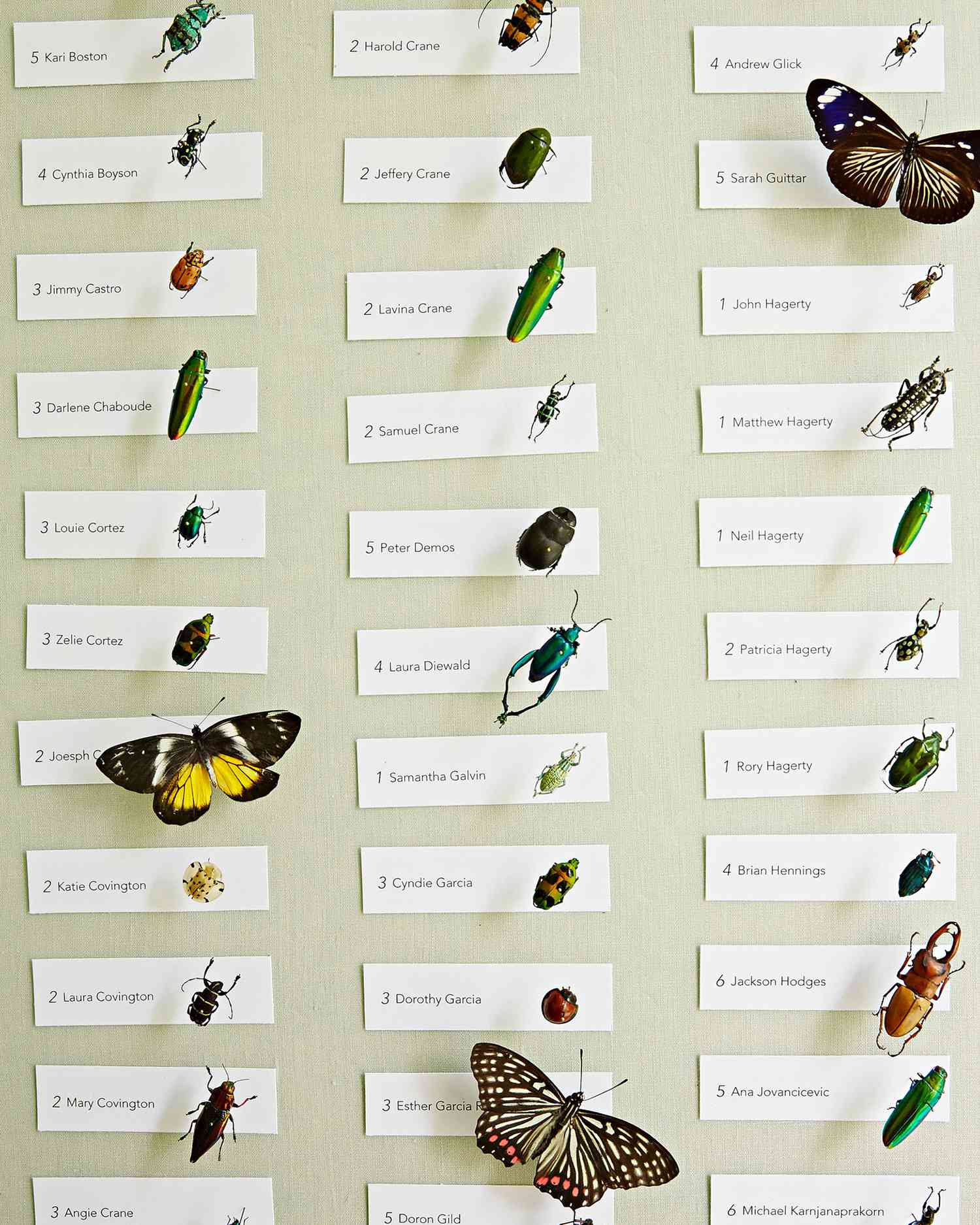 Mirror Seating Chart Display