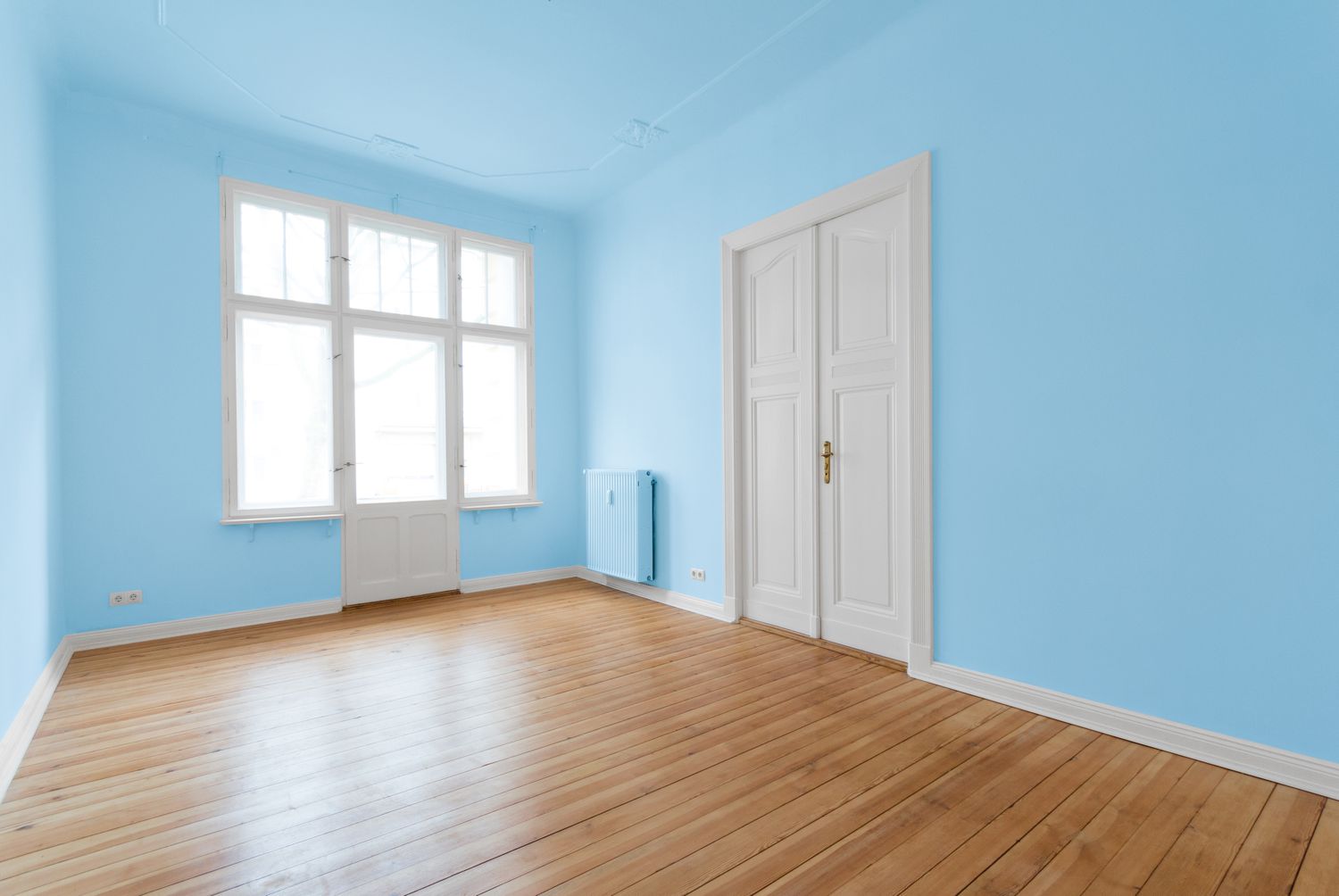 a light blue room