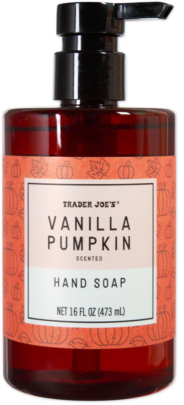 Trader Joes vanilla pumpkin scented hand soap bottle