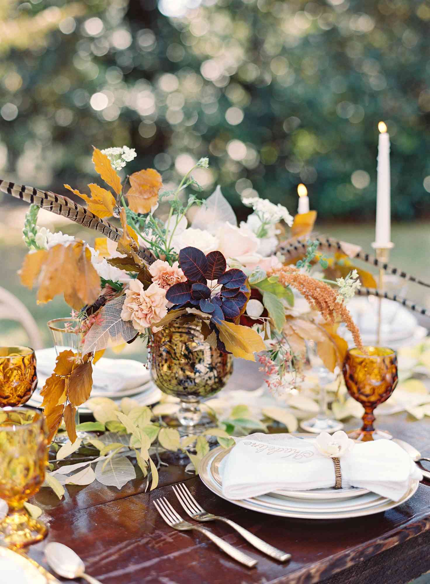 madeline brad wedding centerpiece