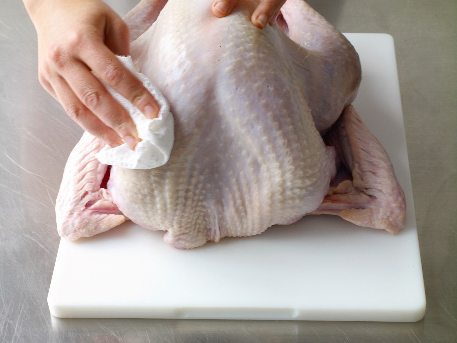 turkey prep stuffing drying bird