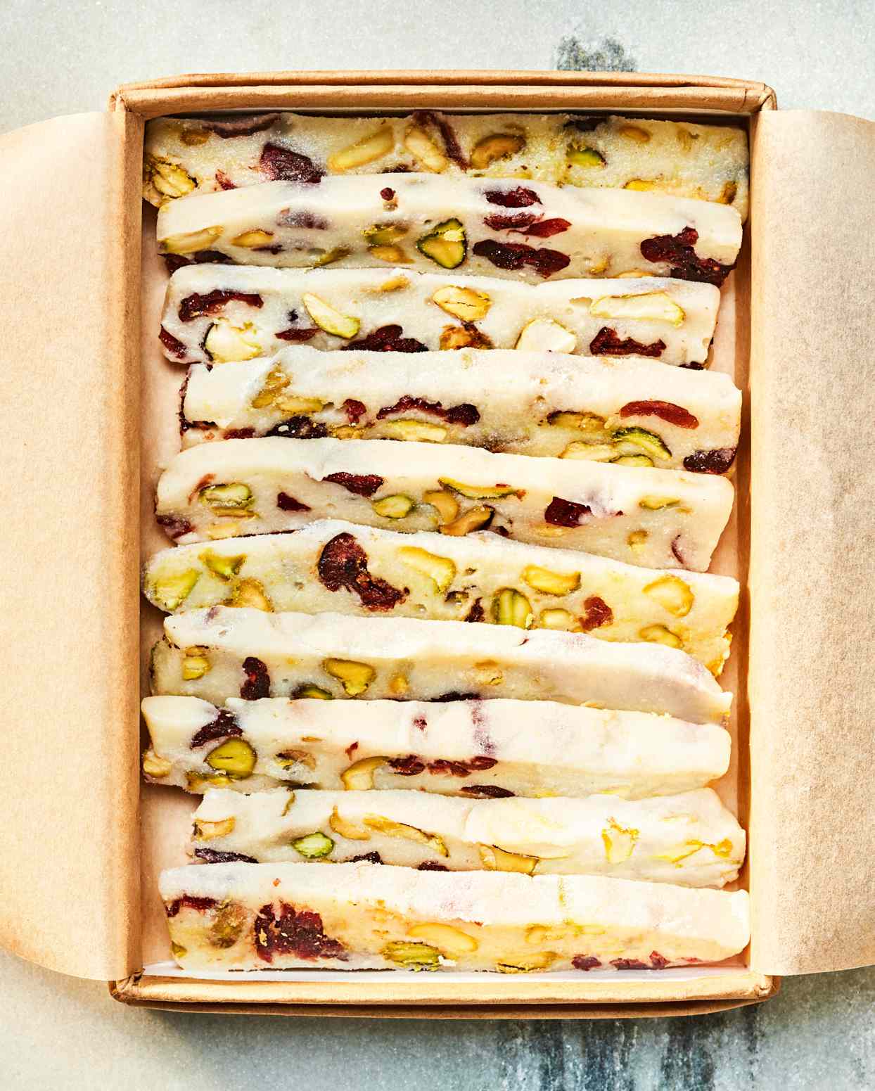 Easy Pistachio-Cranberry Nougat