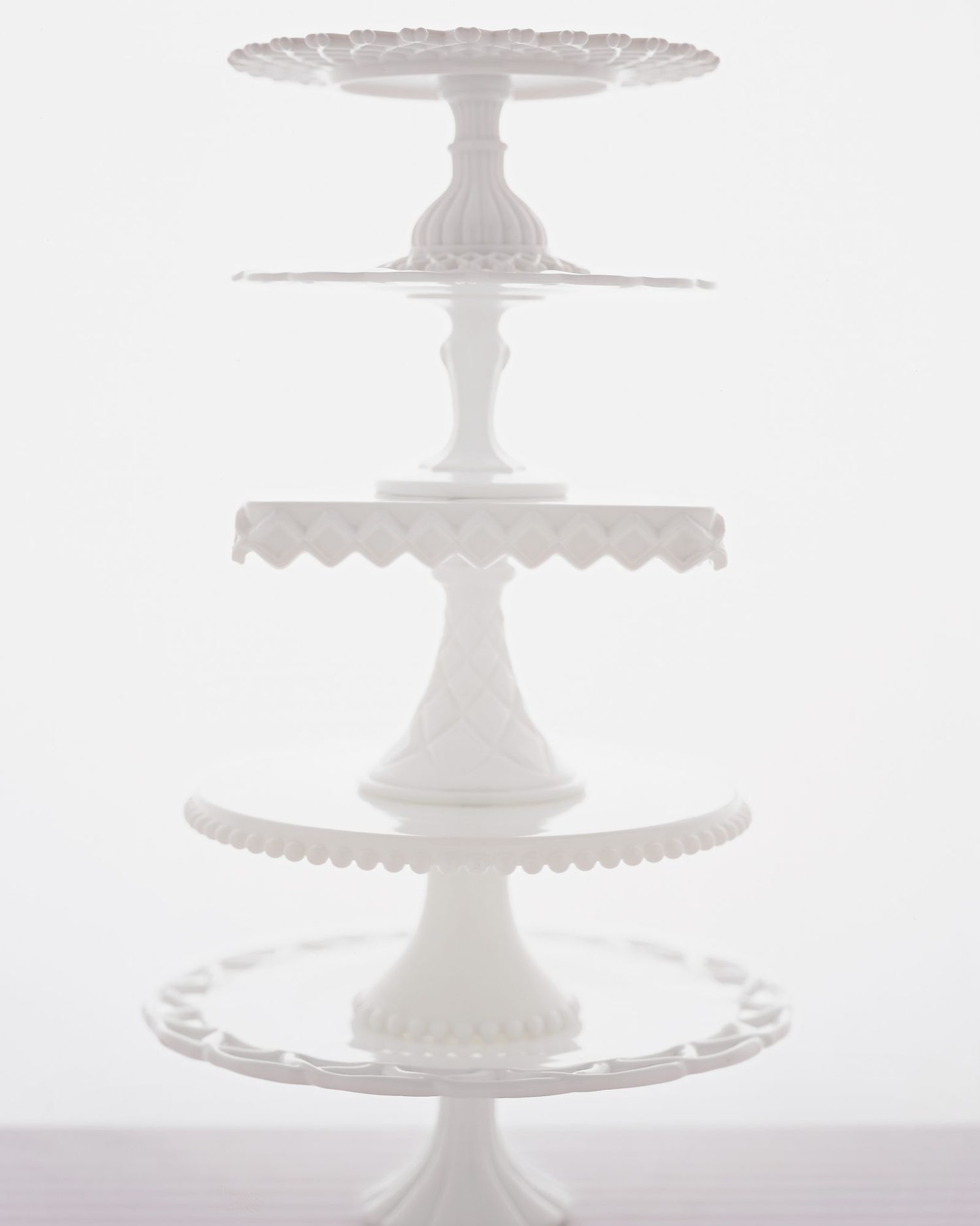 milk glass cake stands