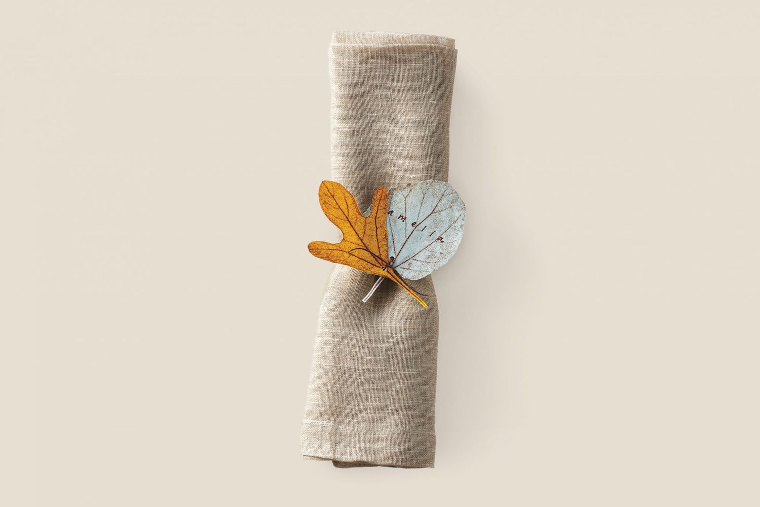 leaf napkin fall decor