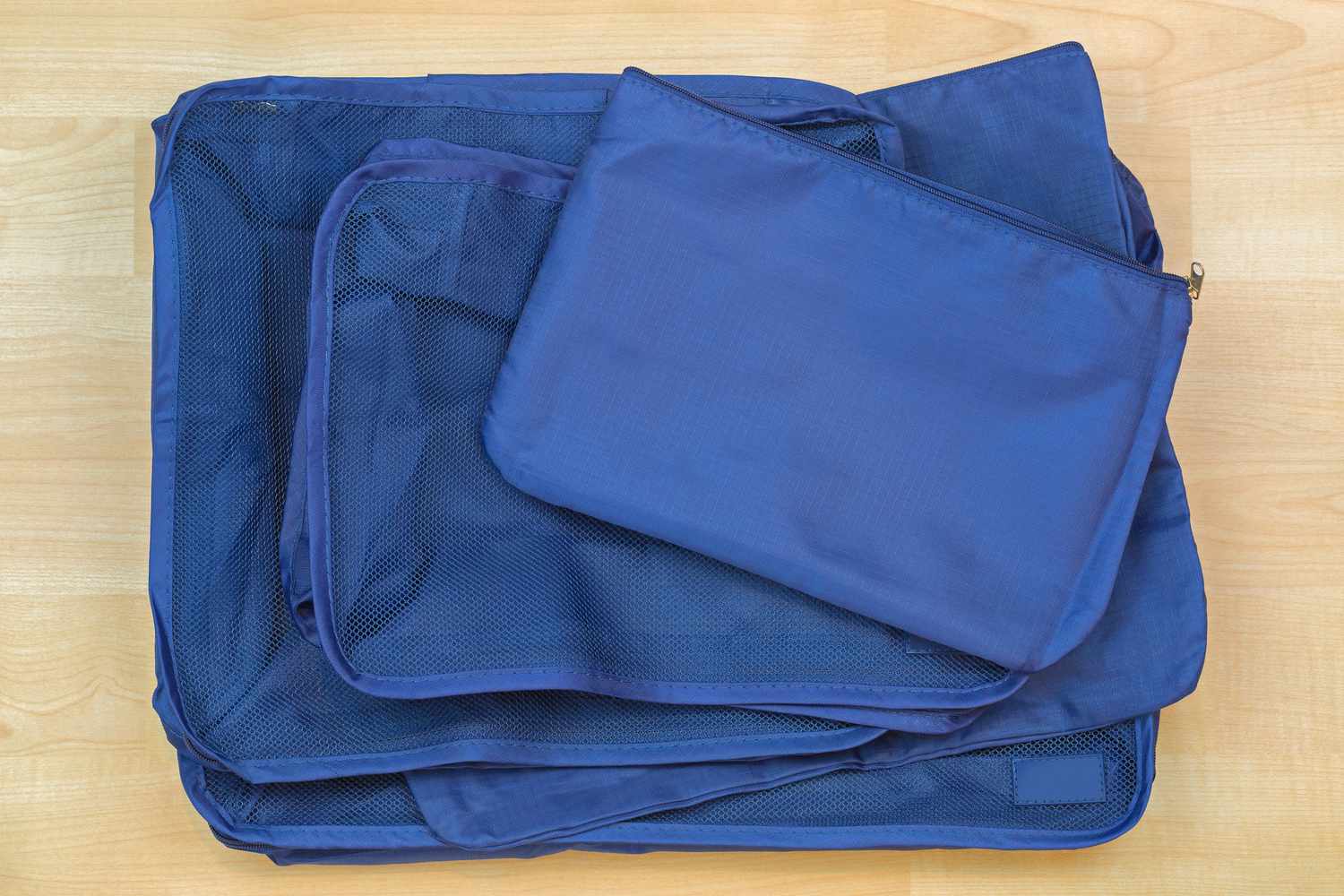Travel suitcase packing cubes