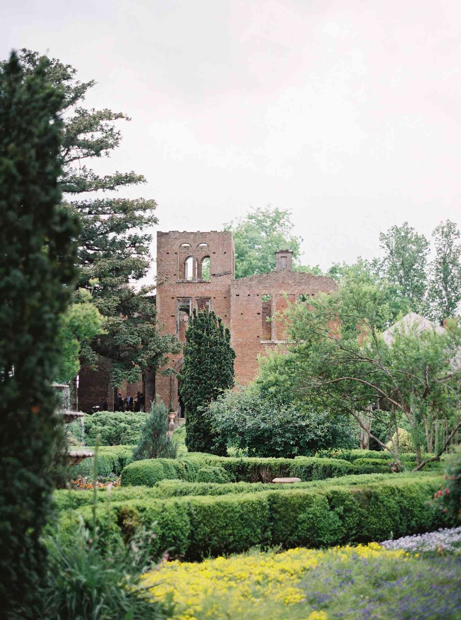 outdoor wedding ceremony garden