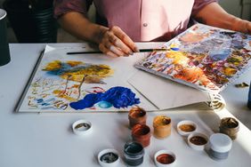 painting with acrylic paints