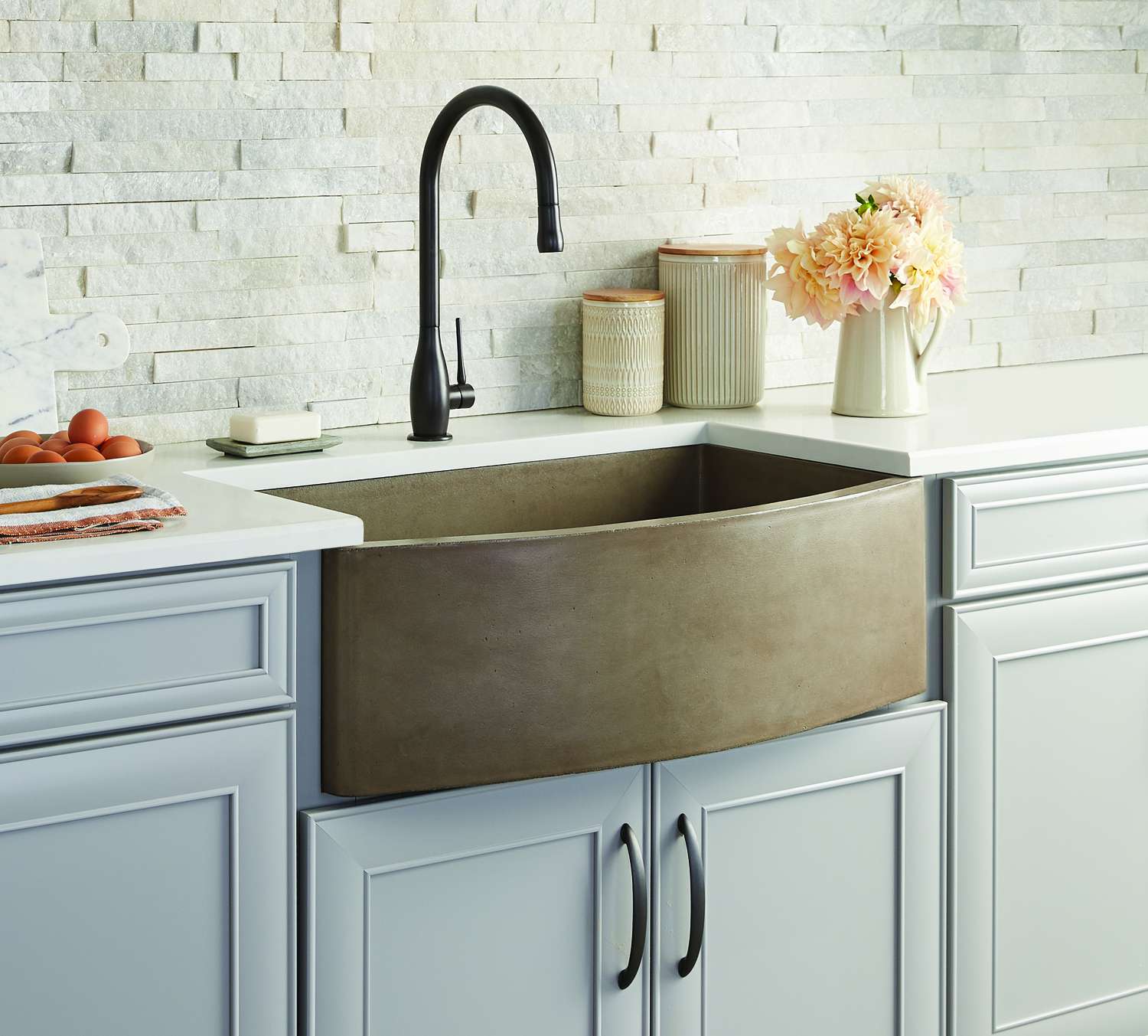 A concrete sink