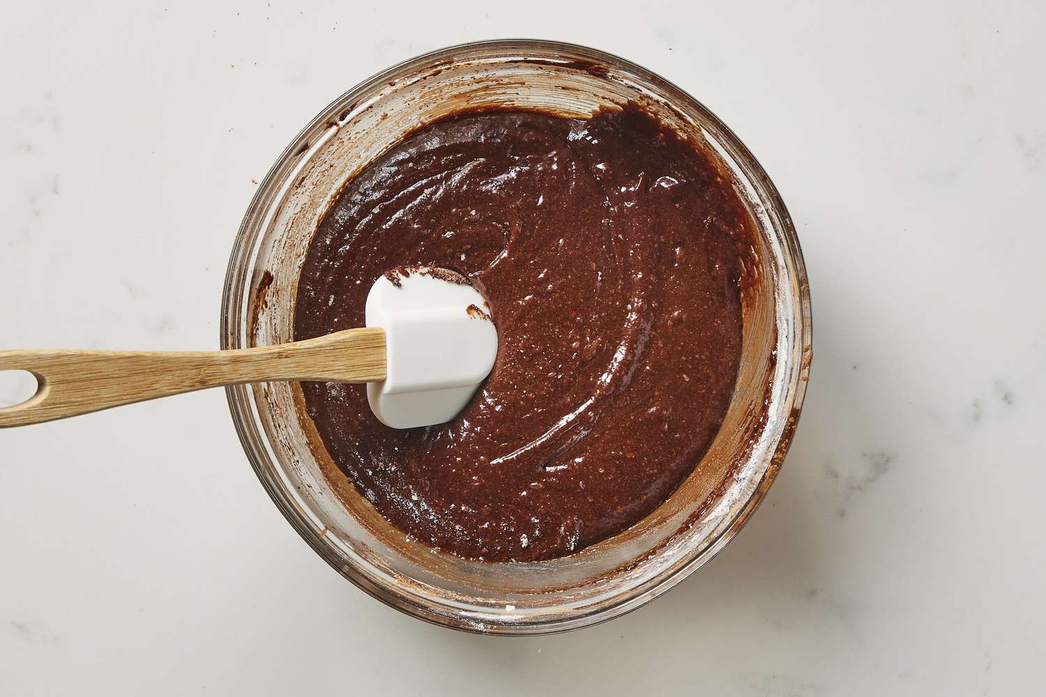 Batter for triple chocolate brownie cups