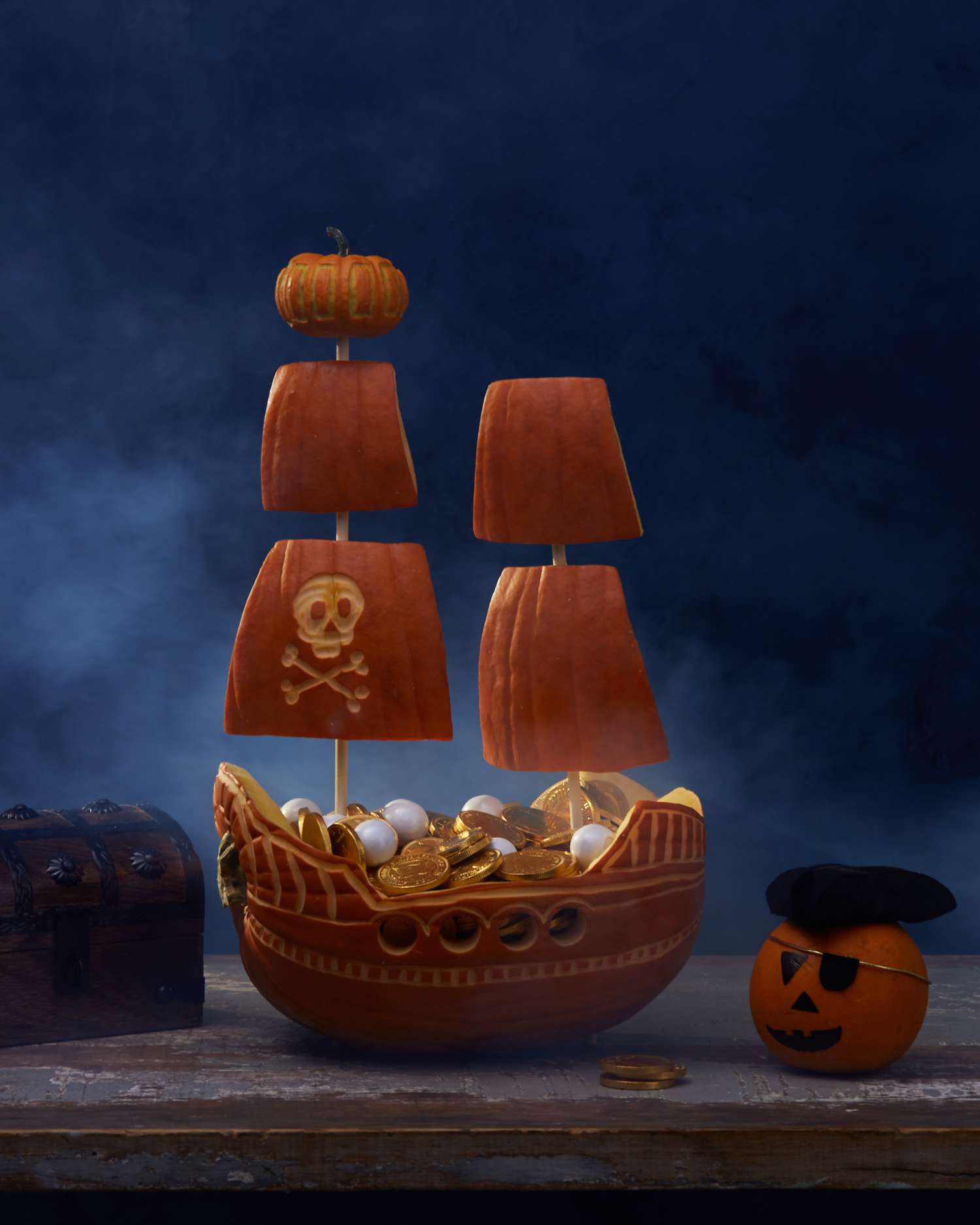 pirate ship pumpkin