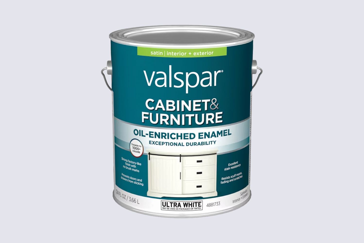 Valspar Satin Base Cabinet and Furniture Paint Enamel 